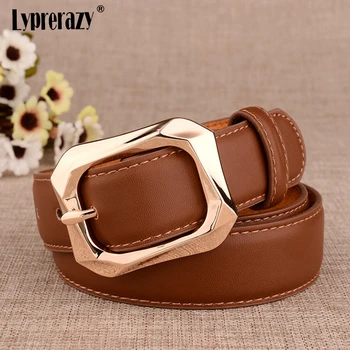 

Lyprerazy Women's Fashion Genuine Cow Leather Dress Belt Casual Vintage Cow Skin Belt For Lady Korean Style
