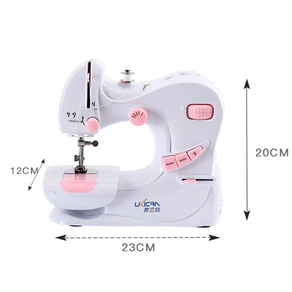 Мини бытовая швейная машина многофункциональная электрическая швейная машина Двойная Скорость Регулируемая ручная швейная машина - Цвет: Белый
