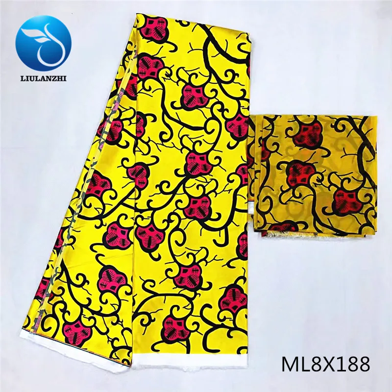 LIULANZHI шелковая ткань принты стиль Африканский дизайн принты Анкара Шелковый воск для шитья одежды шелк воск ткань ML8X183-201