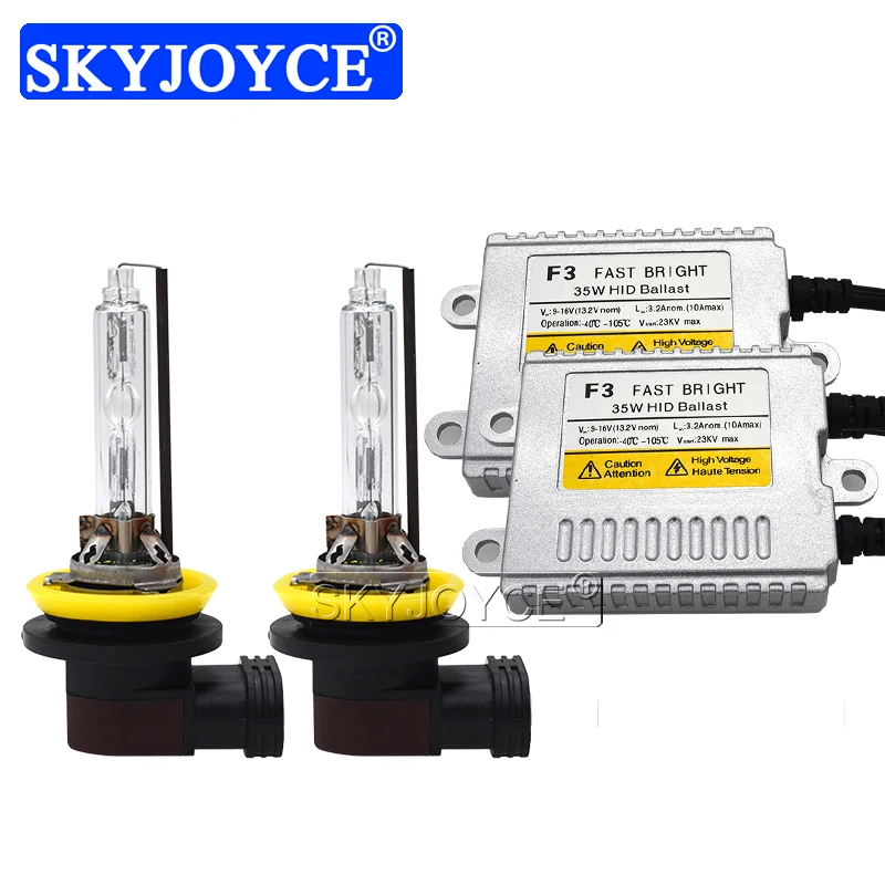 SKYJOYCE 1 комплект F3 Быстрый старт тонкий балласт ксенона 35 Вт H11 5500K белый супер