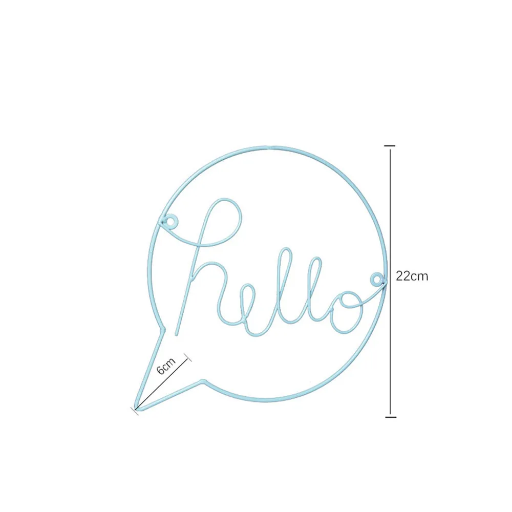 Скандинавский стиль Железный Hello Letters настенный стикер для детской комнаты висячие украшения Прихожая знак Добро пожаловать знак стены Искусство настенные