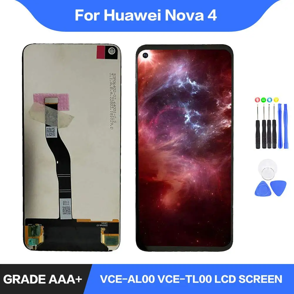 

Original 6.4" for Huawei Nova 4 LCD Display Touch Screen Digitizer Assembly LCD Display TouchScreen for Nova 4 Repair Parts
