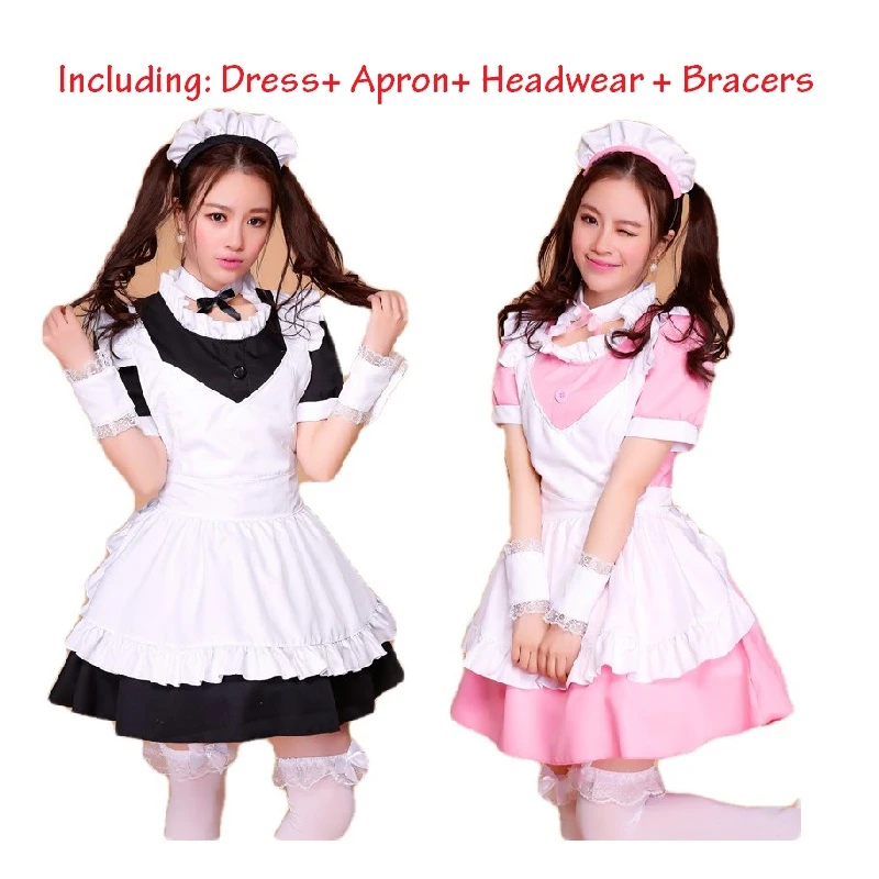 Женское платье для косплея розовое черное японское женщин|halloween costume|costume for