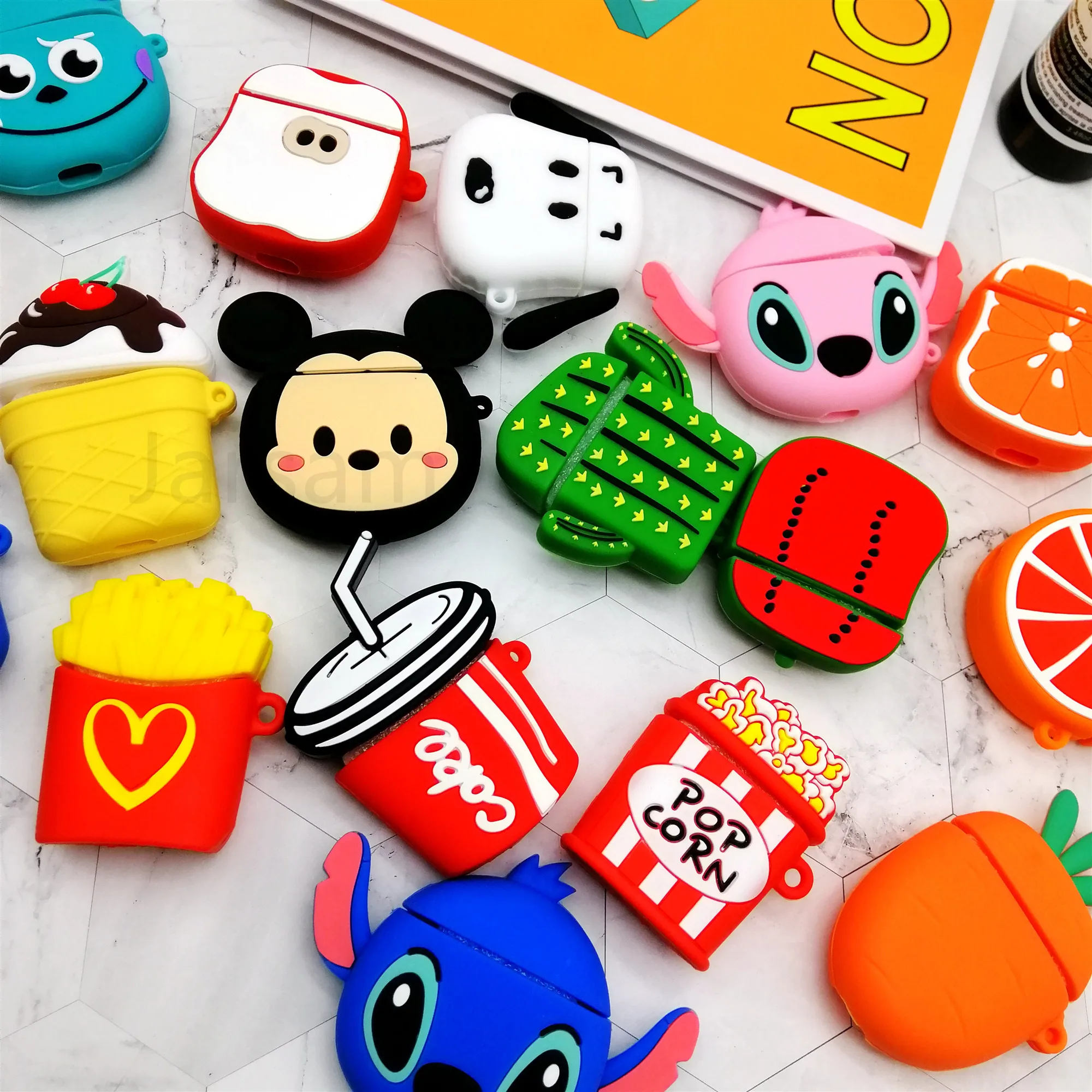 Чехол для Airpods, силиконовый чехол с рисунком для Apple Air pods, милый чехол для наушников, 3D чехол для наушников, аксессуары для наушников