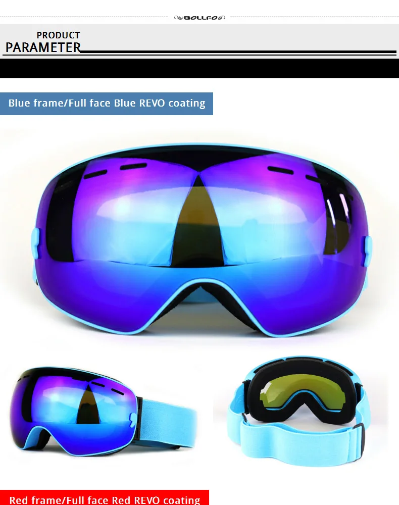 Men Women Ski Goggles Snowboard Glasses for Skiing UV400 Protection Snow Skiing Glasses Anti-fog Ski Mask Goggles