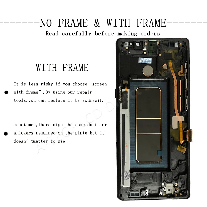  ORIGINAL AMOLED N950F LCD For Samsung Note 8 LCD Display Touch Screen With Frame For Samsung Note 8