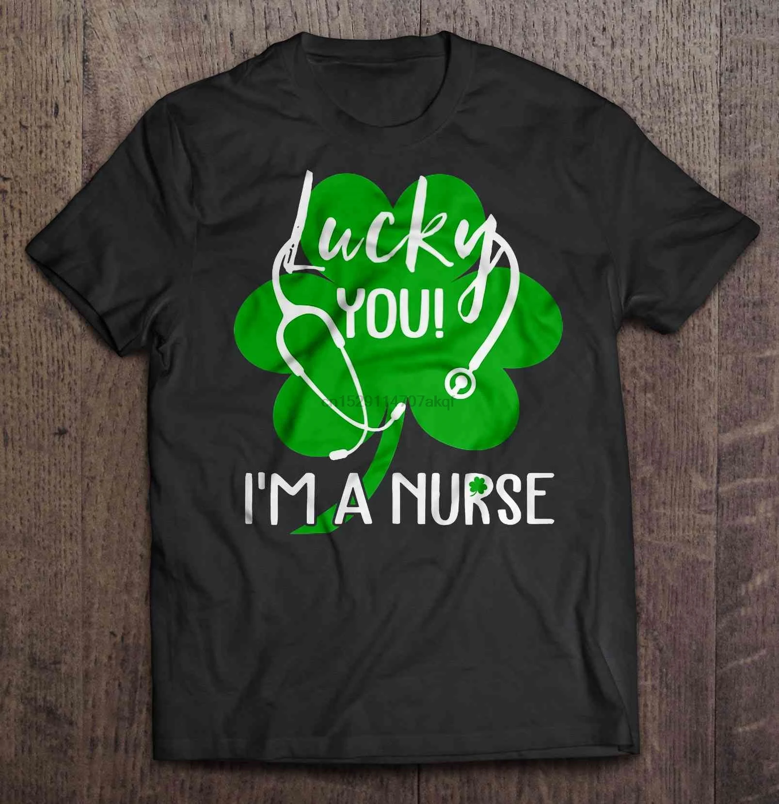 Мужская забавная футболка модная Lucky You I'm A Nurse Shamrock женская | одежда