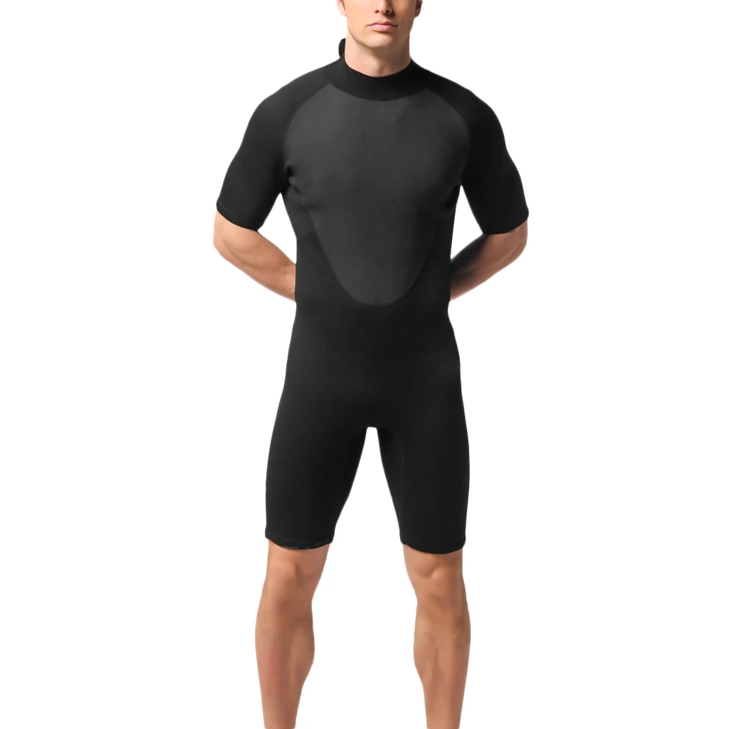 

Men 3mm Diving Suit Surf Short Sleeve Swimwear Shorty Wetsuit Rashguard Short Wetsuit for Water Sports