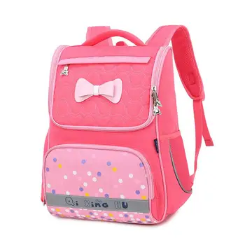 

Baby Boy and Girls Primary School Backpack Bowknot Dots Kids Bag