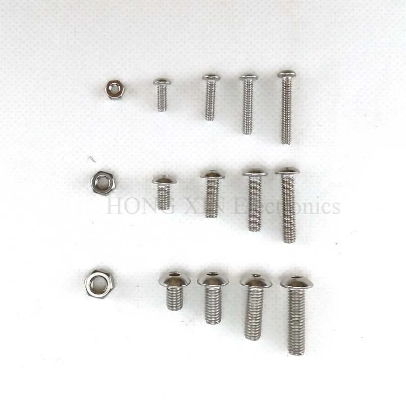 variedade kit botao cabeca parafusos rosca metrica parafuso porca 03