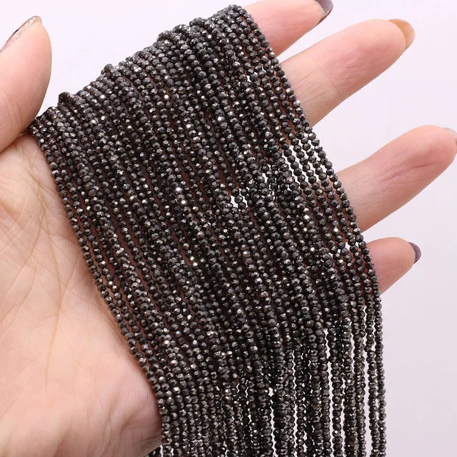Natural Stone Shiny Quartzs Beads Small Faceted Spinel Bead for Jewelry Making Diy Necklace Bracelet Accessories 14inch H