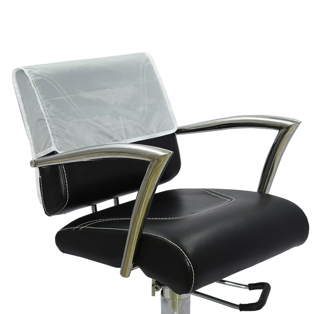 Professional Salon Baber Hairdressing Chair Back Covers Clear Black 19' Beauty Protector Vinyl Round Waterproof Seat Back Cover