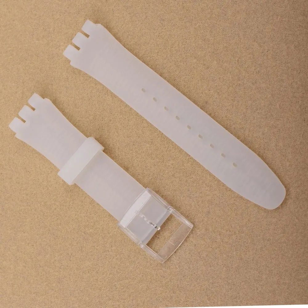 ตัวเลือกสินค้า สายนาฬิกาซิลิโคนยืดหยุ่น สำหรับ Swatch 17/19/20mm - สายกีฬา ผู้ชาย ผู้หญิง