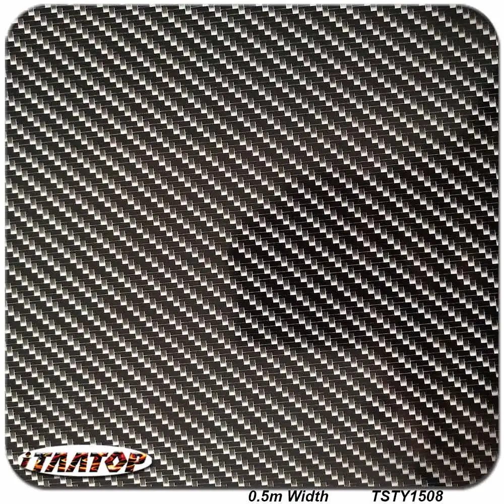 iTAATOP Free Shipping Hydro Dipping Foil Carbon Film Decals 0.5M * 2/10
