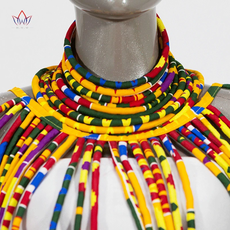 Тренд Afripride Анкара Мульти пряди ожерелье африканские смелые красочные длинные экзотическая бижутерия АФРИКА ручной работы ожерелье s SP001