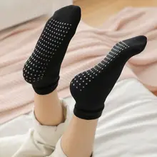 Плюс бархатные уплотненные теплые носки осень зима новые женские носки модные однотонные силиконовые Нескользящие носки-Тапочки