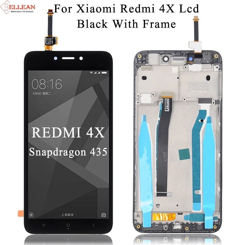 HH Акция 5,0 дюймов для Xiaomi Redmi 4X дисплей кодирующий преобразователь сенсорного экрана в сборе 4X ЖК-дисплей с рамкой+ Инструменты - Цвет: Black With Frame