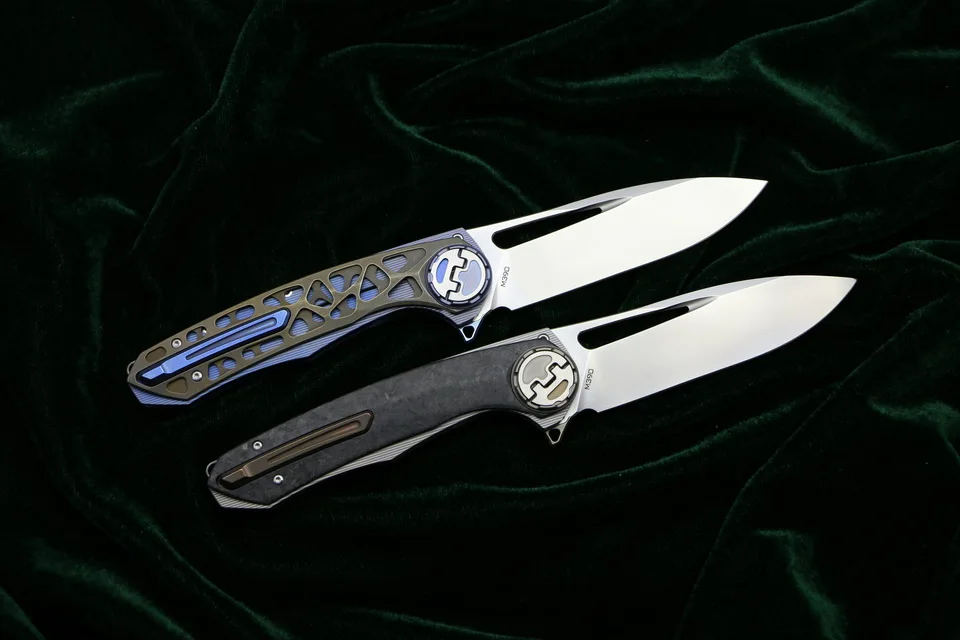 Складной нож VENOM HARPOON M390 из титановой стали для кемпинга охоты выживания