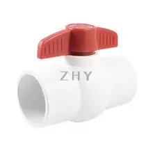 Сантехника 38 мм x 38 мм скольжения концы полный порт ПВХ шаровой клапан белый красный