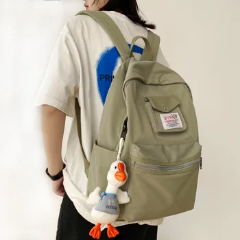 

DCIMOR Portable Waterproof Nylon Backpack for Women Multi Pocket Zipper backpacks Schoolbag for teenage girls travel bag Mochila