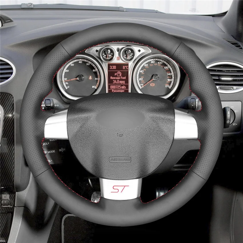 MEWANT черный чехол рулевого колеса автомобиля из искусственной кожи для Focus ST 2005 2006