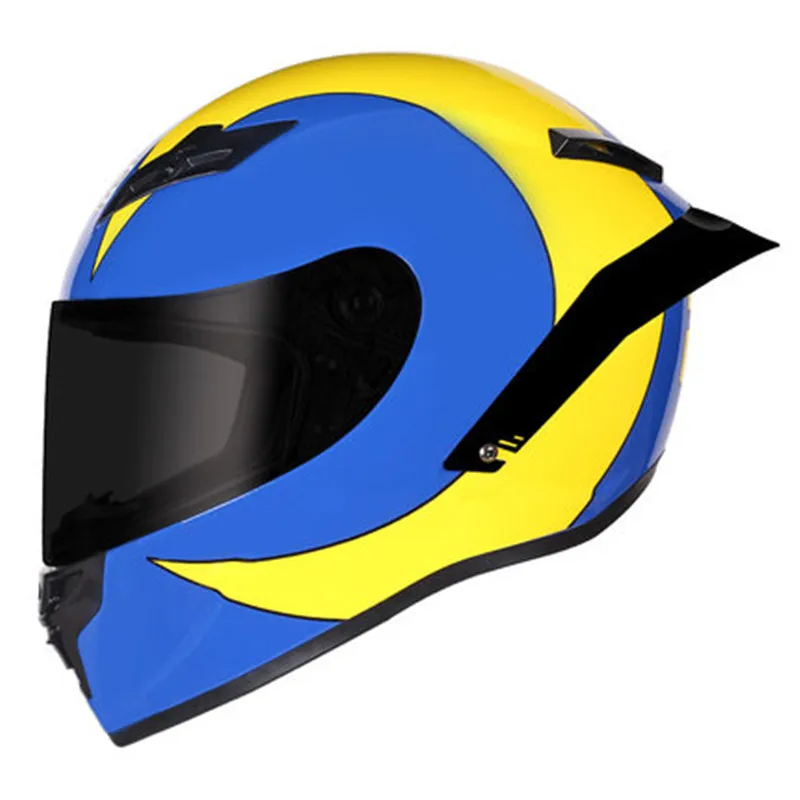 Топ хит шлем мото rcycle шлем полный шлем Мото Кросс Размер: s m l xl XXL, Capacete DOT - Цвет: 700e-dark-blue