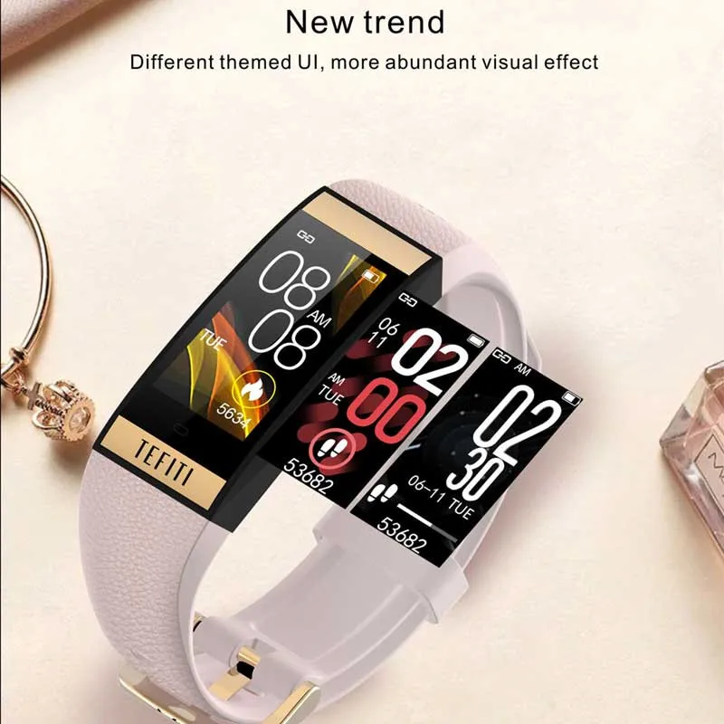 Женский Смарт-браслет E78, спортивный смарт-браслет, ЭКГ, Bluetooth, браслет, пульсометр, напоминание о звонках