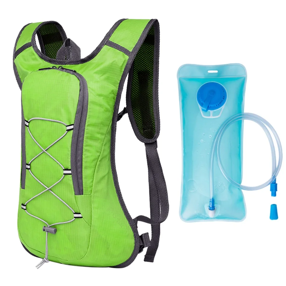 Дышащий велосипедный рюкзак для спорта на открытом воздухе, велоспорта, кемпинга, пешего туризма, бега, гидратационный пакет, сумка с 2L водяным пузырем - Цвет: with water bladder