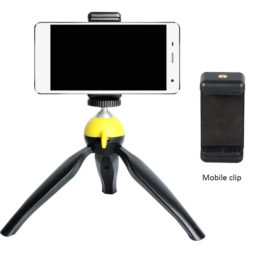 Portable Desktop Support Mini Tripod Stand With Phone Clip For Mobile Phone Dslr Camera Watchvideo Photograph