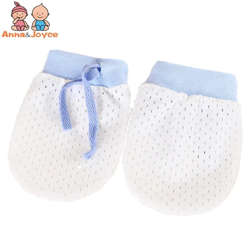 blue 3 пар/лот милые детские Мягкий хлопок для новорожденных, младенцев, Анти-Царапины, перекладина для митенки, перчатки - Цвет: blue