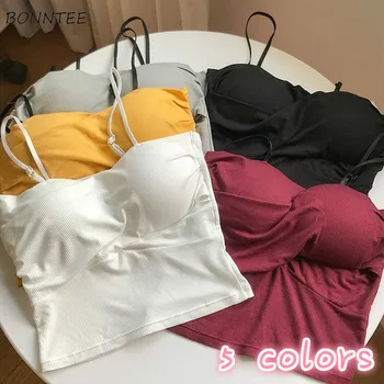 

Camisole Women Bottoming Crop Tops Solid Simple Elegant Summer Ruched Sexy Ladies Womens Harajuku Sling Camis Student Trendy New