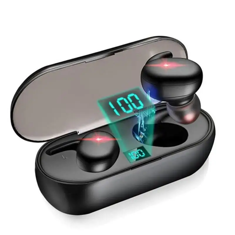 TWS Wireless Bluetooth 5 0 Smart Fingerprint Touch Headphone Headset With Charging Box HIFI Mic Active Noise Cancelling Headset