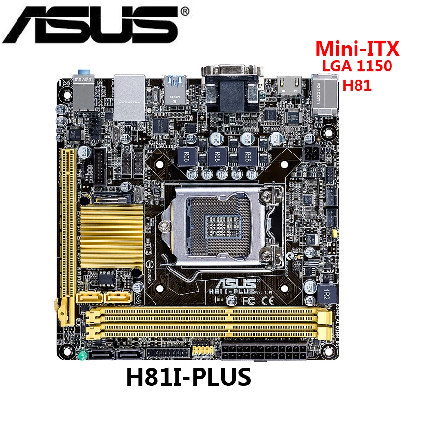 Б/у оригинальная материнская плата ASUS H81I-PLUS MINI ITX HTPC разъем LGA 1150 | Компьютеры и