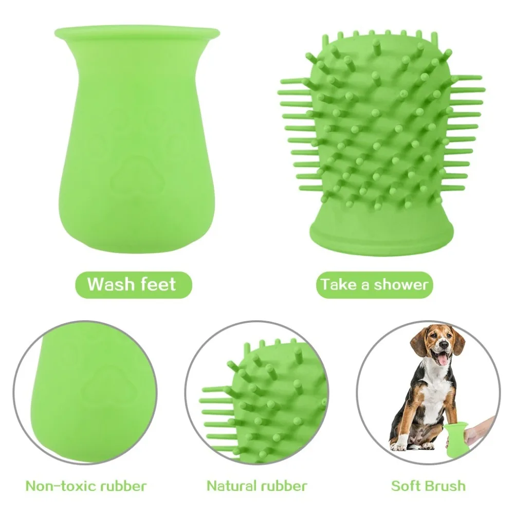 Dog Paw Cleaner Cup Pet Foot Washer Dog Cleaning Brush Claws Massage Grooming perros productos (14)