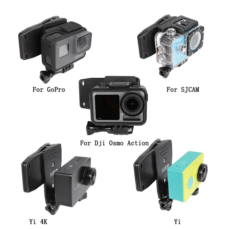 360 градусов рюкзак зажим фиксированный держатель крепление для GoPro Hero 8 7 6 5 Yi 4K SJCAM eken DJI Osmo Экшн-камера набор аксессуаров