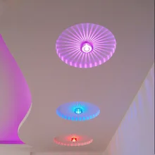 

1-4Packs Wall Lamp Home Lighting 3W RGB LED Ceiling Light RGB LED Ceiling Downlight 16 Colors Changing Panel Ceiling Lamp D30