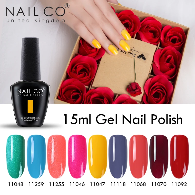 NAILCO Гель-лак набор все для маникюра Полупостоянный Vernis 15 мл УФ-гель для ногтей Hybird Gellak дизайн ногтей маникюр