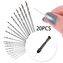 

20pcs Mini Drill Bit Set High Speed Steel Micro Drill Drawer Type Plastic Box Woodworking Drilling Electronic Repair Drill Tools