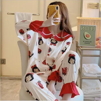 

2PCS/Set Spring and Autumn Cotton Maternity Nursing Sleepwear Summer Feeding Pajamas Sets Summer Pregnancy Nightwear X101
