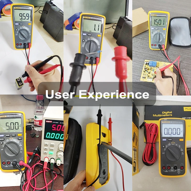 Fluke 17B + цифровой мультиметр Температурный Зонд TL75 тестовые выводы мягкий