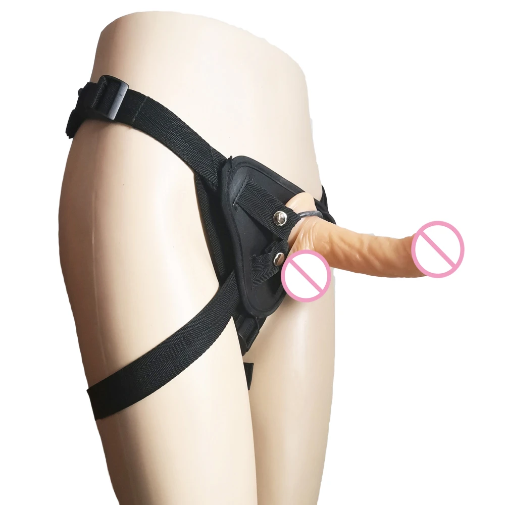 15*3.5cm Strapon Strap On Dildo Elastic Band Anal Dildos Woman Lesbian Sex Toy Vagina Massager Realistic Soft Penis Suction Cup - Dildos