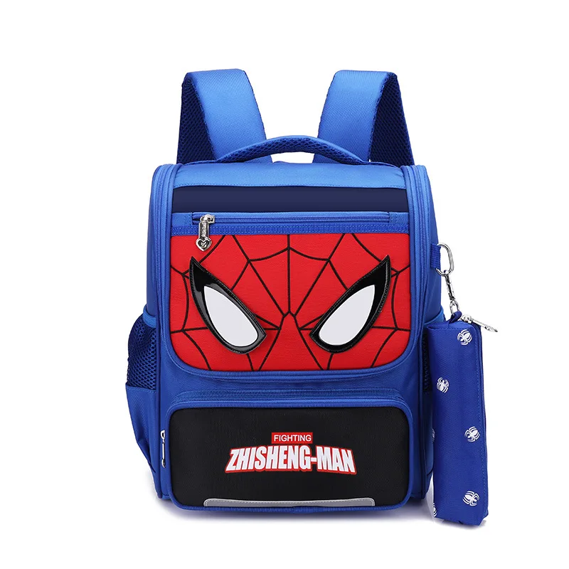 

Kindergarten Schoolbag for Elementary School Students Spider-Man 1-2-3-Grade Men's Cartoon Burden Relieving CHILDREN'S Rucksack