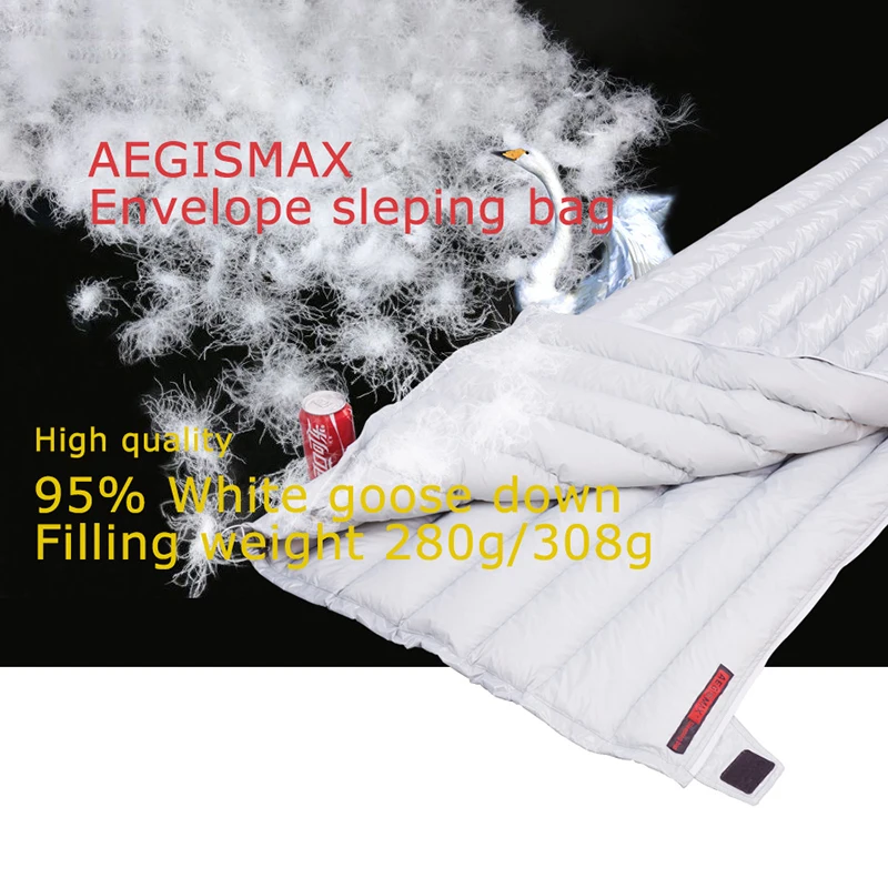 

AEGISMAX Ultra-light Envelope Type White Goose Down Camping Outdoor Sleeping Bag
