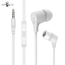 IPSKY 3,5 мм разъем для наушников для iPhone Xiaomi huawei MP3-плеер универсальные Hadphones проводное управление с микрофоном гарнитура для мобильного телефона