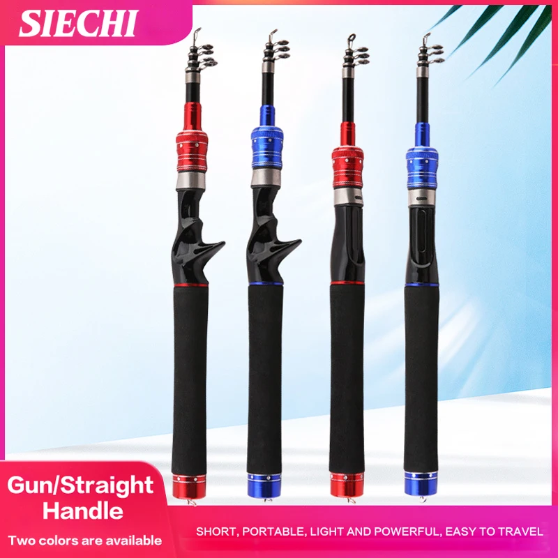 

NEW 1.5m 1.8m 2.1m 2.4m Carbon Fiber fishing rod Super short pocket Portable Spinning pole telescopic fishing rod