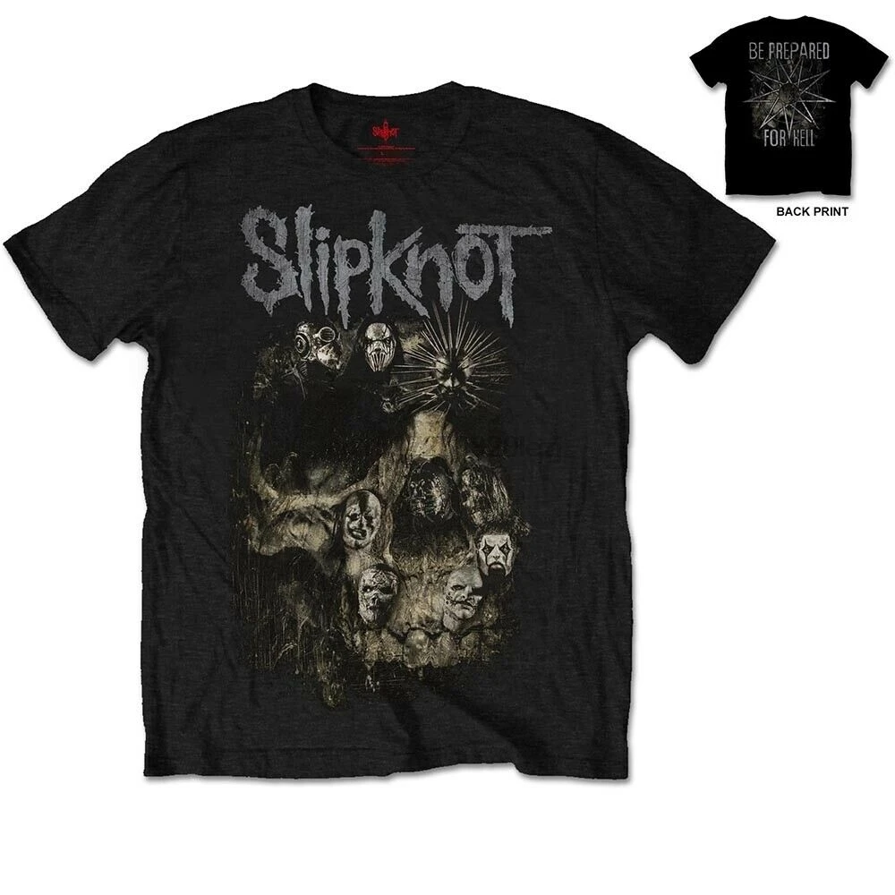 Xxl взрослая футболка Slipknot-мужская с черепом черная Xxlarge | Мужская одежда