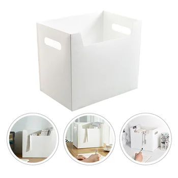 

2PCS Desktop File Storage Boxes Plastic PP File Box Multi-purpose Sundries Box Portable File Organizing Box