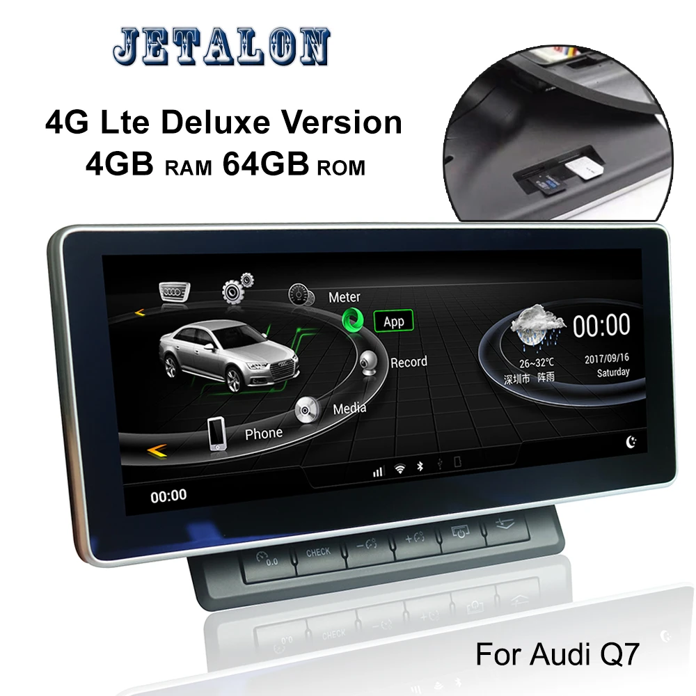 Автомобильный GPS навигатор для Audi Q7 сенсорный экран 9 0 дюйма 4 Гб + 64 ГБ Android 10