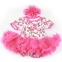Reborn Baby Doll Одежда подходит 2"-22" куклы розовое платье принцессы цветочный дизайн прекрасная красивая кукла повязка для волос