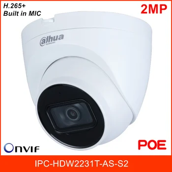 

Dahua 2MP IP Camera POE Outdoor Video Surveillance Security Camera IPC-HDW2231T-AS-S2 30m IR H.265 WDR Built in MIC